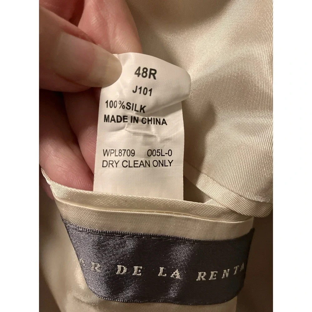 Oscar de la‎ Renta Men's Blazer Silk Blue 48R NWT $250 Luxury Event Wedding